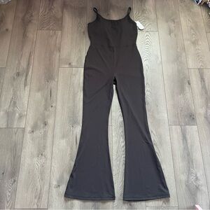 NWT Yogalicious Lux Scarlett Women’s XL Chocolate Brown Flare Jumpsuit
